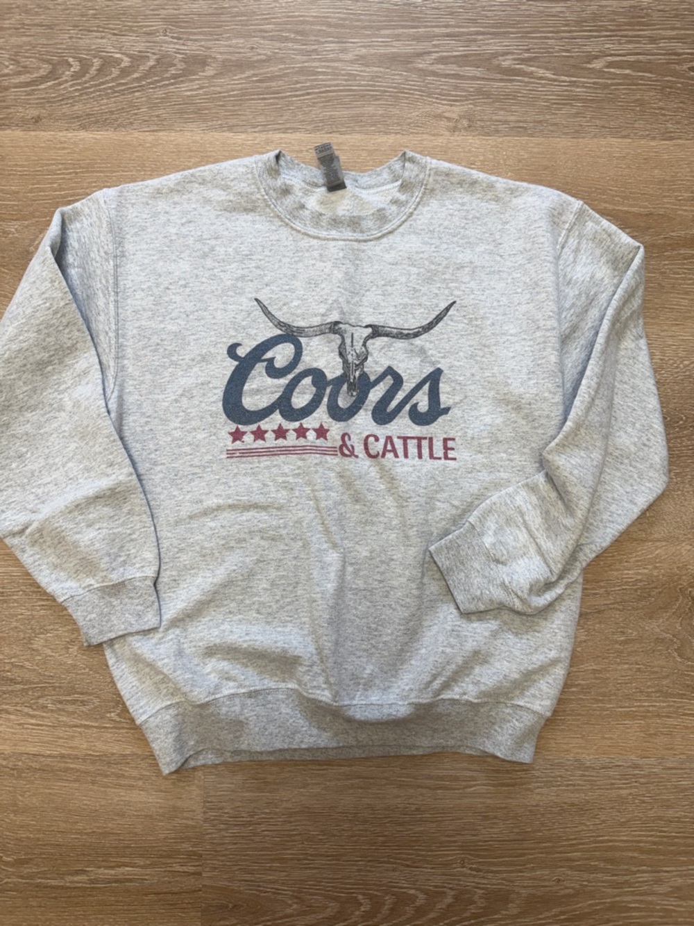 🌸Gray Graphic Crewneck Sweatshirt